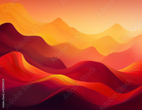 Abstract Autumn Gradient Background Deep Red to Soft Yellow Color Blend