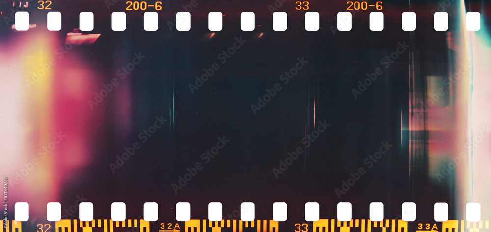 film strip texture with light leaks and burn effect, dust and scratch, abstract background