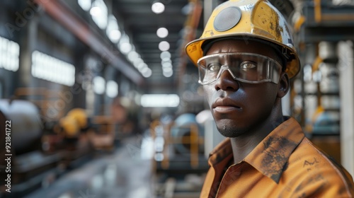 African American Factory Worker Having Accident While Working In Manufacturing Site, Unfortunate And Concerning