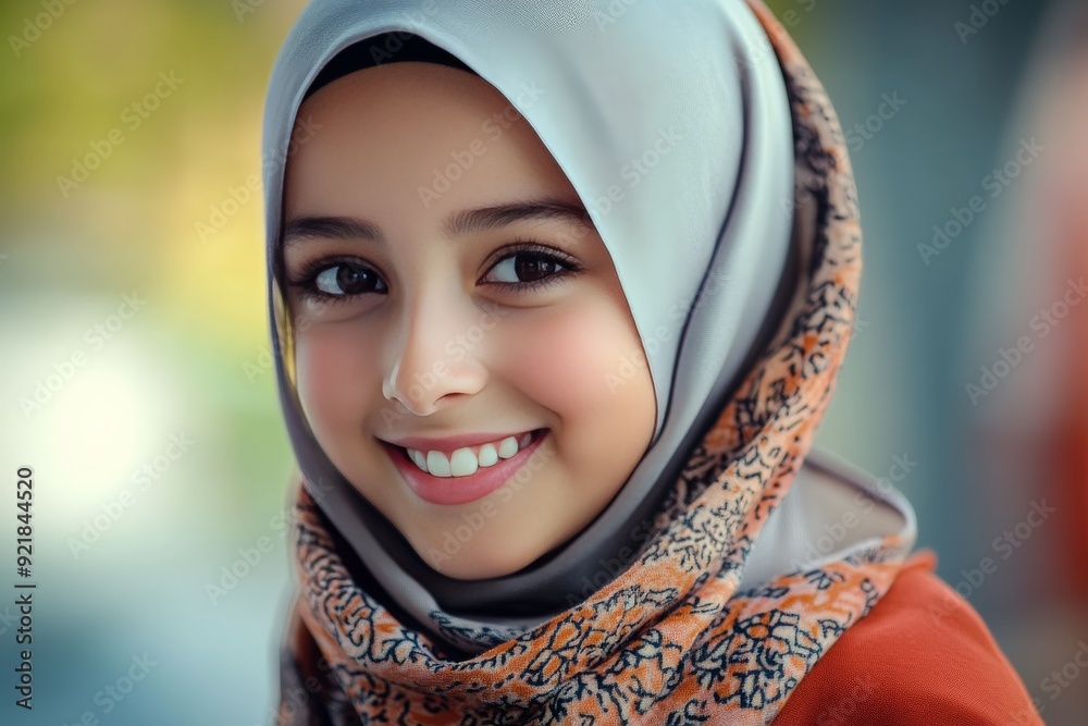 islamic girl smile portrait scarf islamic girl smile portrait scarf
