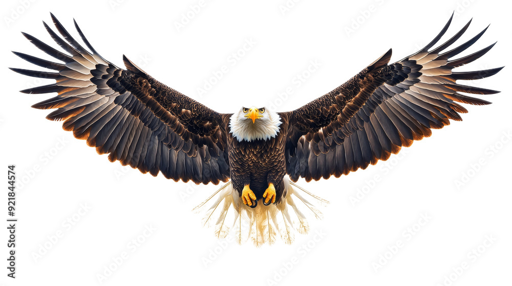 Fototapeta premium Majestic Bald Eagle in Flight