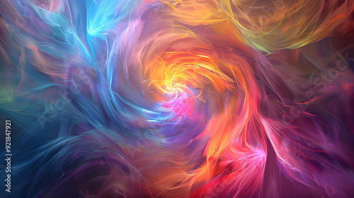 Abstract Swirling Background with Vibrant Colors