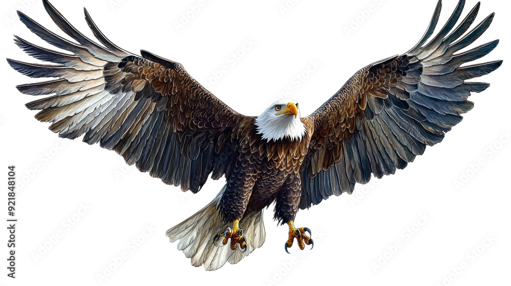 Obraz premium Bald Eagle in Flight with