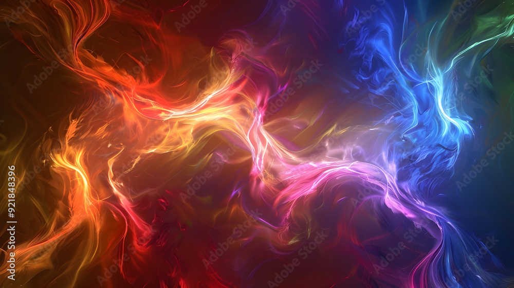 Abstract Background with Swirling Colors