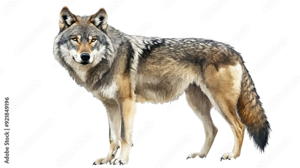 Majestic Grey Wolf Standing Majestic Grey Wolf Standing