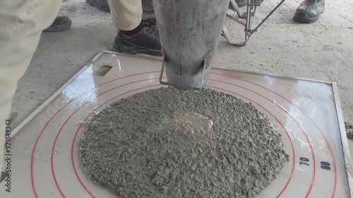 slump test on fresh concrete, slump test on fresh concrete photo