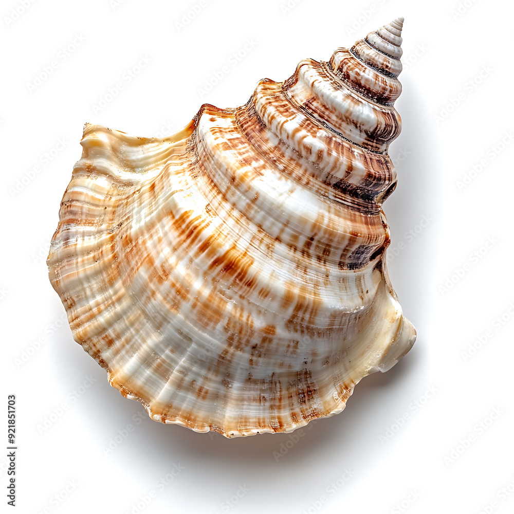 Seashells white background, the animals that have a hard shell as a shield to help them survive safely Seashells white background, the animals that have a hard shell as a shield to help them survive safely