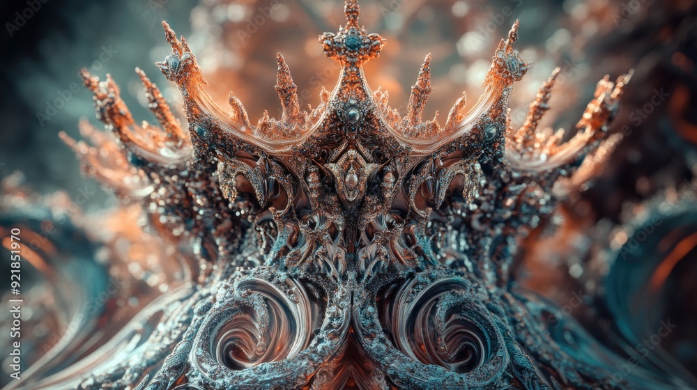 Obraz premium Crown on Table Close-Up