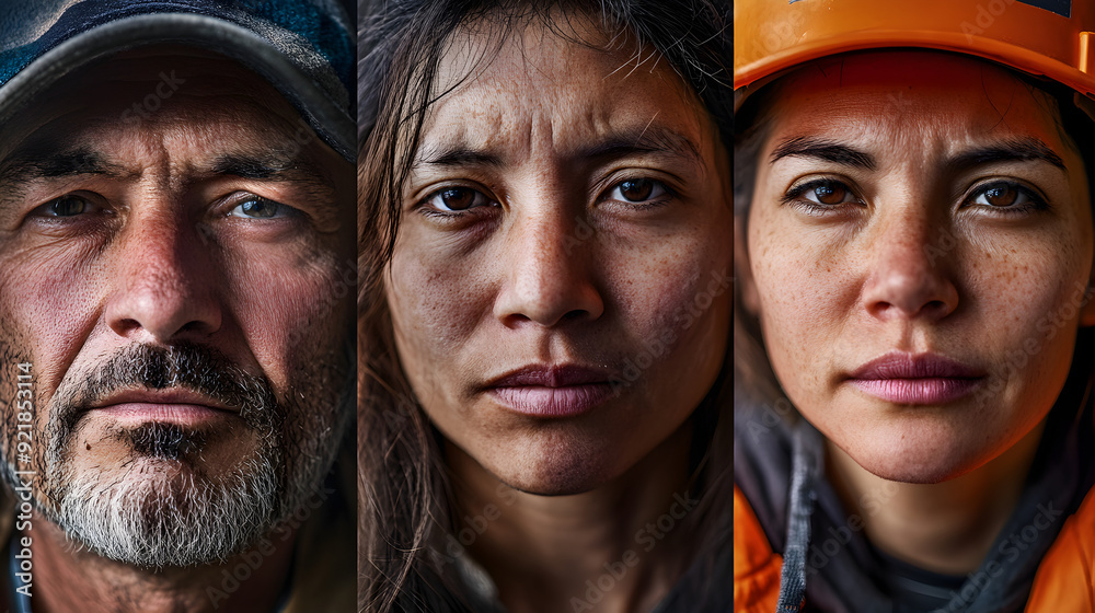 A series of close-up portraits of volunteers working in disaster relief, with determination and compassion visible in their expressions.
A series of close-up portraits of volunteers working in disaster relief, with determination and compassion visible in their expressions.