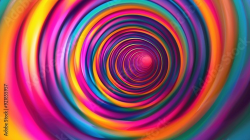 Bunter, leuchtender und hypnotisierender Spiralen Hintergrund 