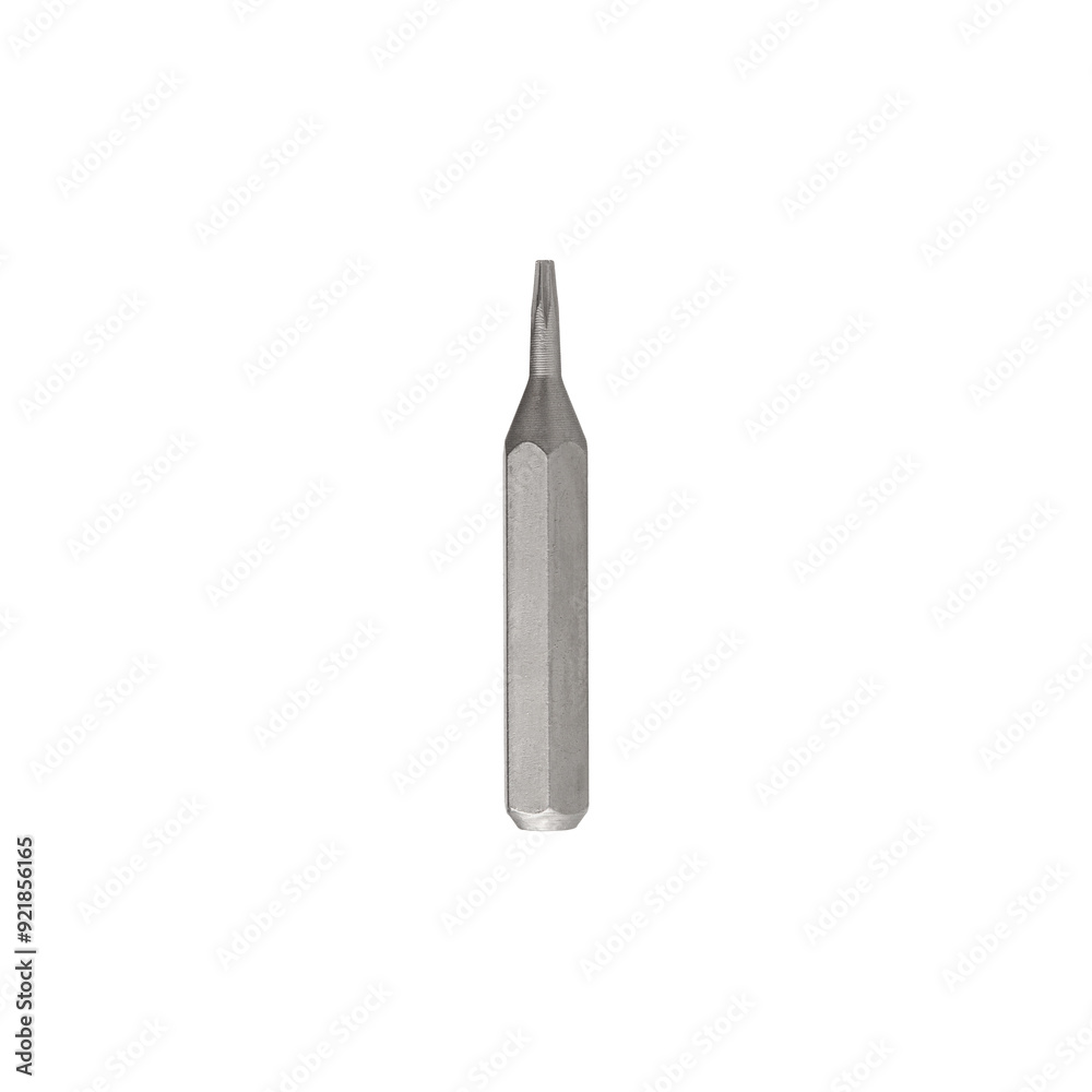 Iron bit for screwdriver and drill on Isolated on a white background close-up Iron bit for screwdriver and drill on Isolated on a white background close-up
