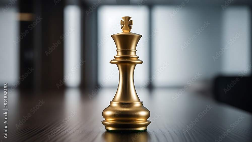 A close-up shot of the black king chess piece. Business leader concept - Strategy planning and competition A close-up shot of the black king chess piece. Business leader concept - Strategy planning and competition