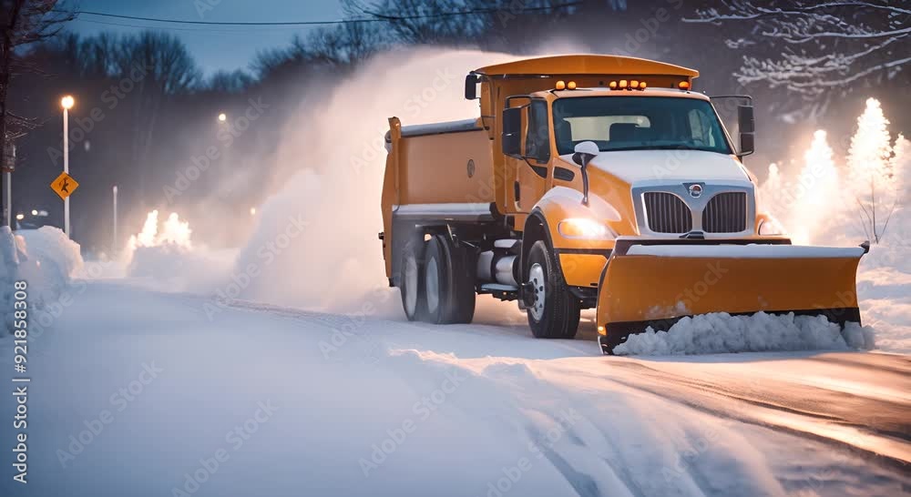 Snowplow in the city. Snowplow in the city.