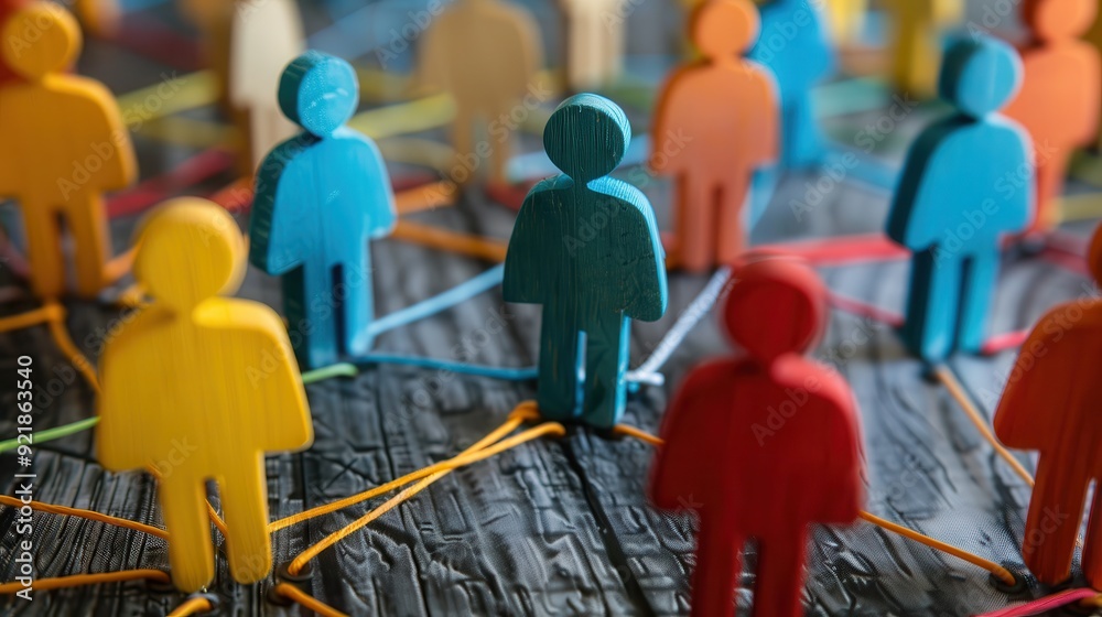 Obraz premium Join up: Help Members Connect in Social Business Networks