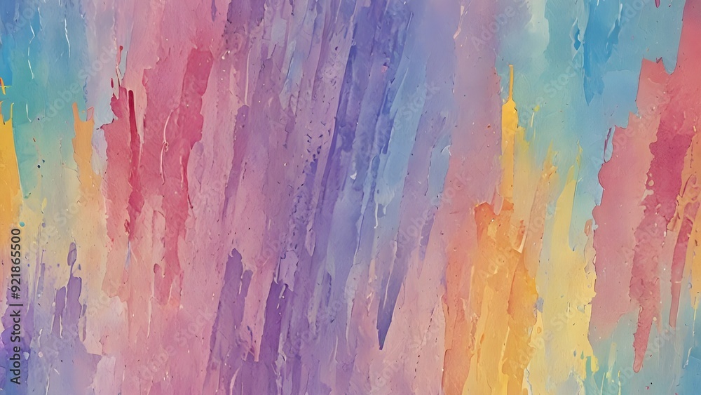 Fototapeta premium Vibrant Watercolor Abstract Background - A stunning blend of pastel colors in a watercolor style, perfect for artistic projects or digital designs