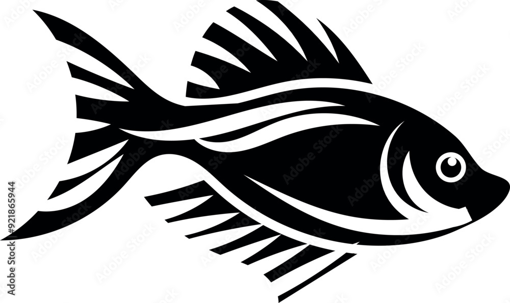 Fish collection silhouette vector trendy design Fish collection silhouette vector trendy design