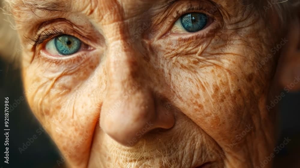 A Woman with a weathered yet graceful face, representing the natural beauty that comes. A Woman with a weathered yet graceful face, representing the natural beauty that comes.