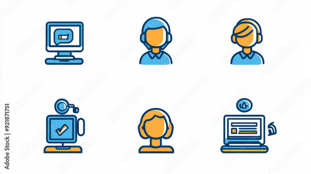 Support icon set in two styles: Duotone and Thin Line. Includes tech support, medical support, check, and ticket icons with editable strokes. Support icon set in two styles: Duotone and Thin Line. Includes tech support, medical support, check, and ticket icons with editable strokes.