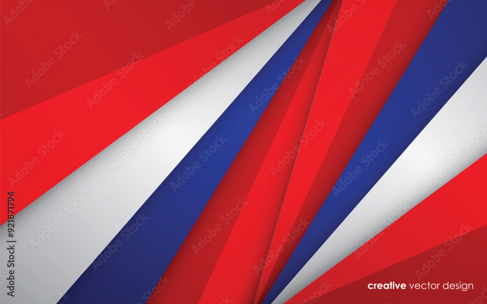 Modern background blue with white and red color Modern background blue with white and red color