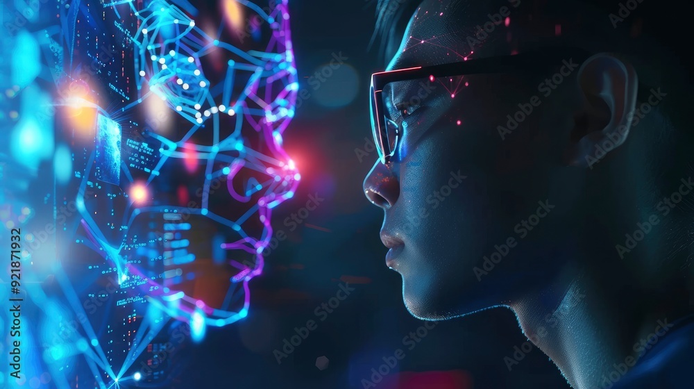 A Man Interacts With A Chatbot, Utilizing Ai Technology For Smart Solutions A Man Interacts With A Chatbot, Utilizing Ai Technology For Smart Solutions