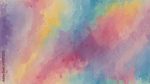 Vibrant Pastel Watercolor Background - A soft, colorful watercolor texture perfect for creative projects, backgrounds, or artistic designs