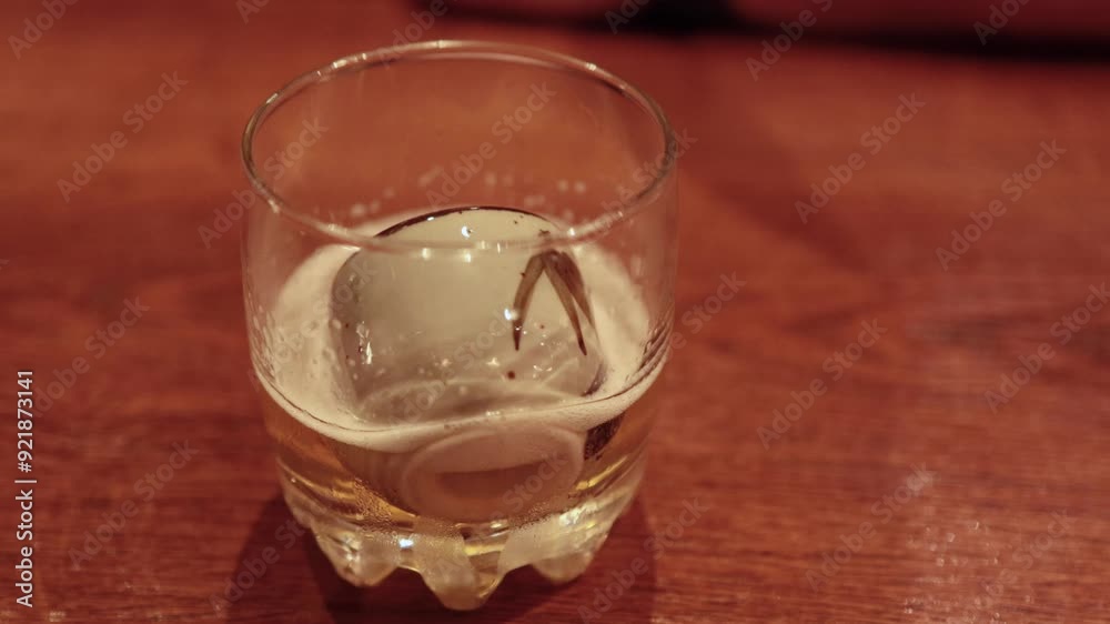 Hand Stirring Drink in Glass Hand Stirring Drink in Glass