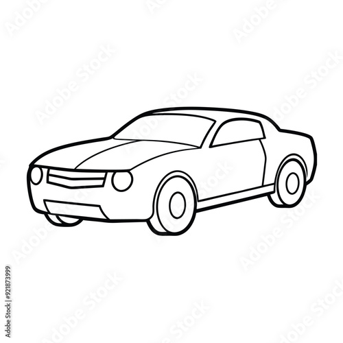 Dynamic Muscle Car Vector Illustration for Design Projects.