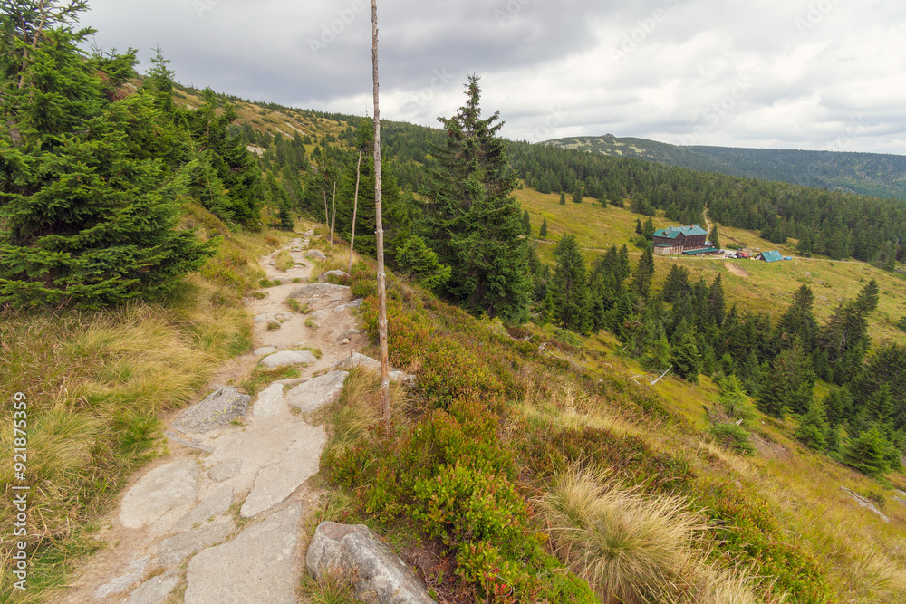Czeskie Karkonosze - widok w kierunku schroniska Martinovka