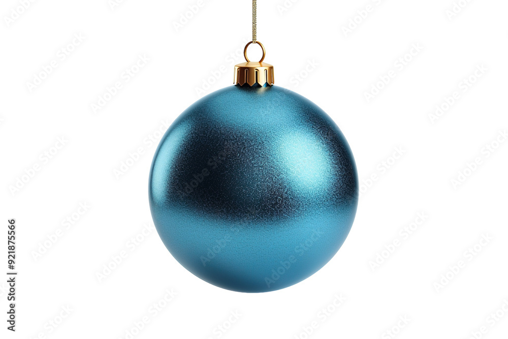 Elegant Turquoise Christmas Ornament Hanging Against a Plain White Background in Festive Winter Decor on White or PNG Transparent Background. Elegant Turquoise Christmas Ornament Hanging Against a Plain White Background in Festive Winter Decor on White or PNG Transparent Background.