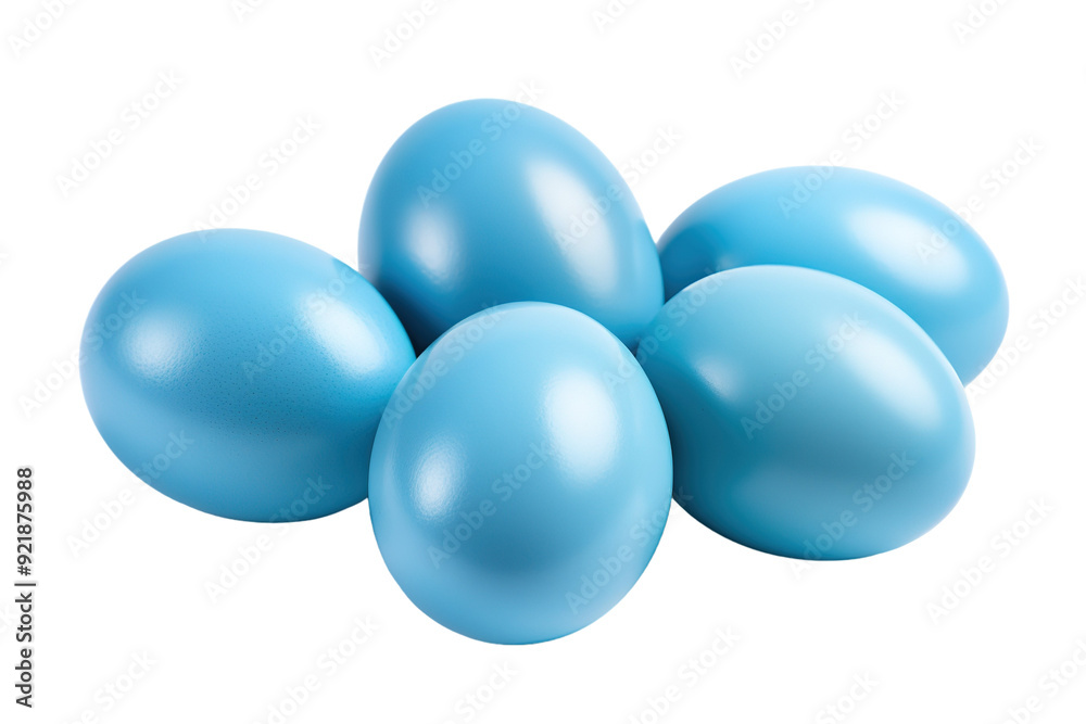Delicate Blue Eggs Nestled Together in a Gentle Arrangement on White Surface on White or PNG Transparent Background. Delicate Blue Eggs Nestled Together in a Gentle Arrangement on White Surface on White or PNG Transparent Background.