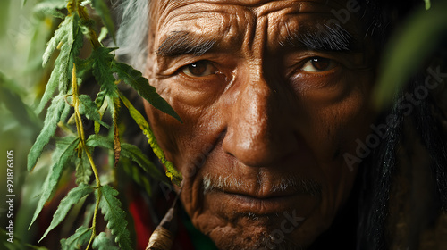 A series of close-up portraits of traditional healers from various cultures, with symbolic herbs, tools, and serene expressions, captured in their natural environments.


 photo