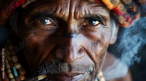 A series of close-up portraits of traditional healers from various cultures, with symbolic herbs, tools, and serene expressions, captured in their natural environments.


 photo