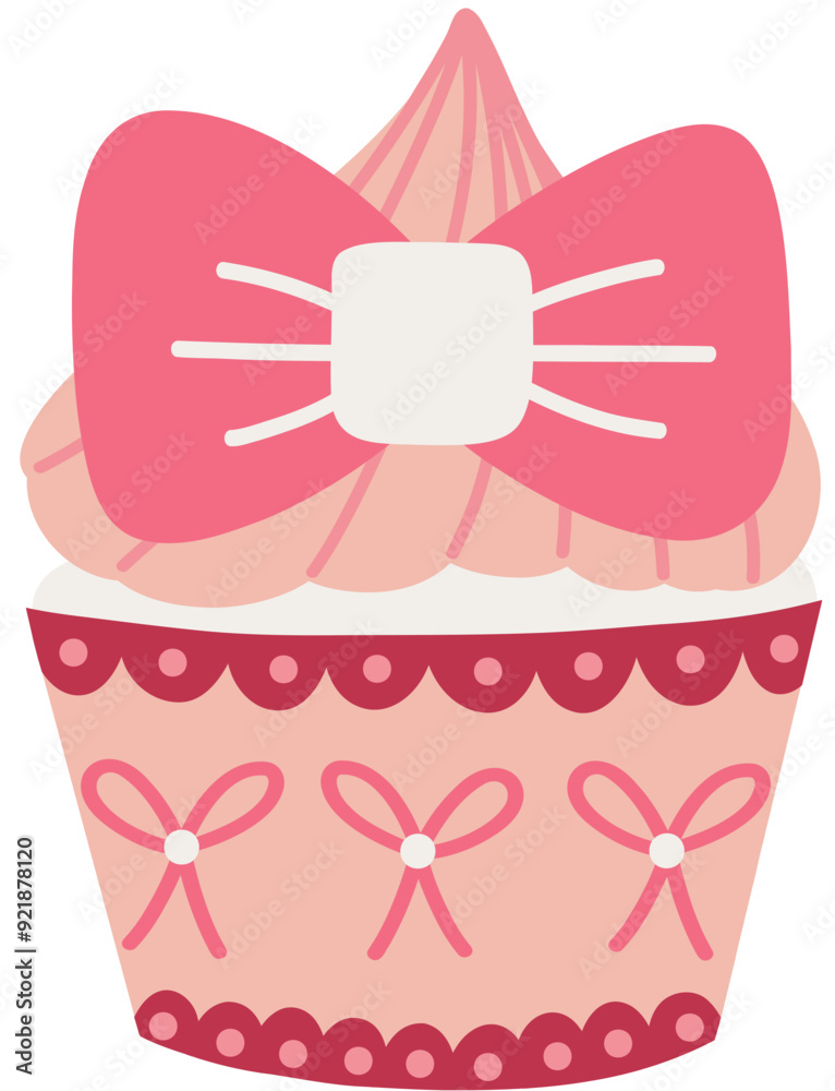 Cupcake with Ribbon Fondant Cupcake with Ribbon Fondant