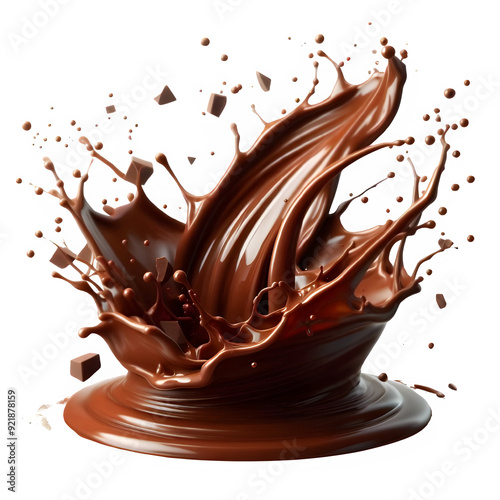 éclaboussure de chocolat liquide isolé
