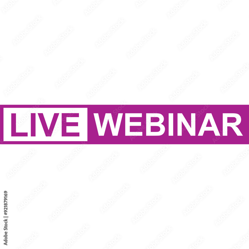 Live Webinar Button. Vector Icon, Stock Illustration Live Webinar Button. Vector Icon, Stock Illustration