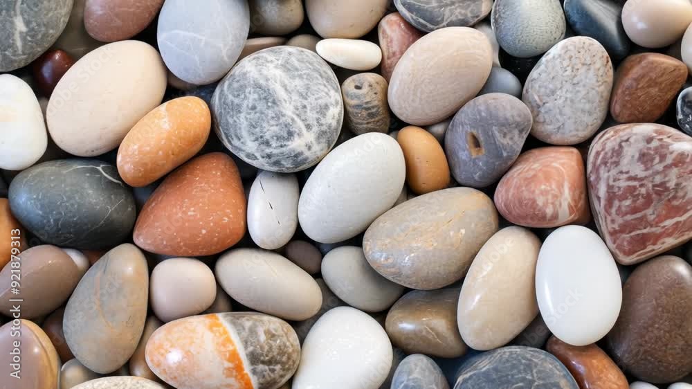 Collection of marble and stone chips in range of colors.