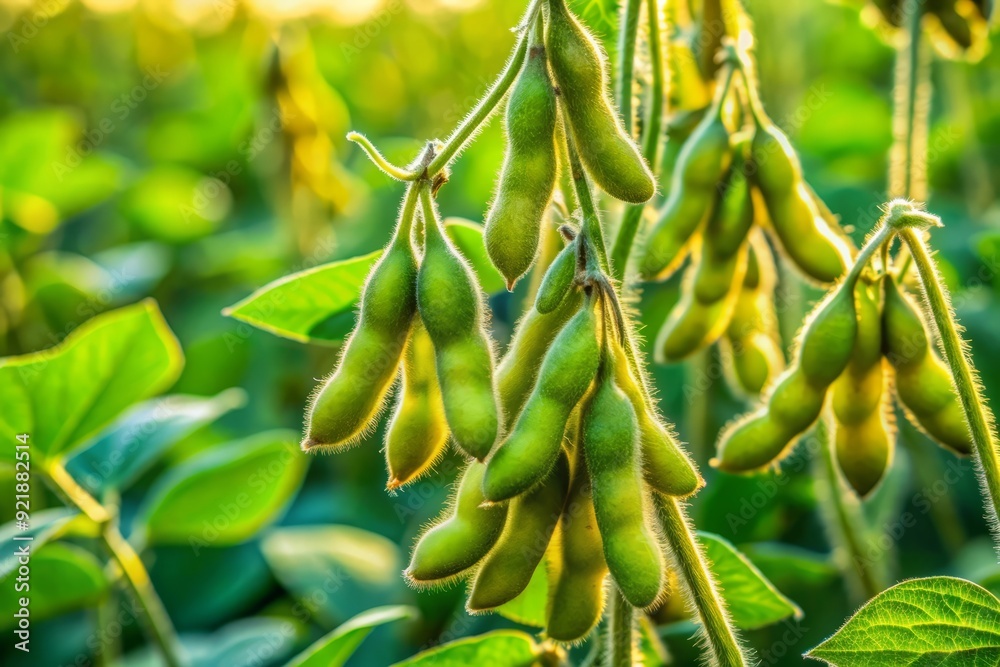 Soybeans on a Branch in the Sunlight. Soybeans on a Branch in the Sunlight.