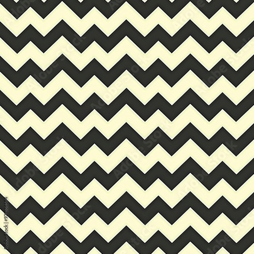 Seamless Chevron Pattern in Black and Yellow