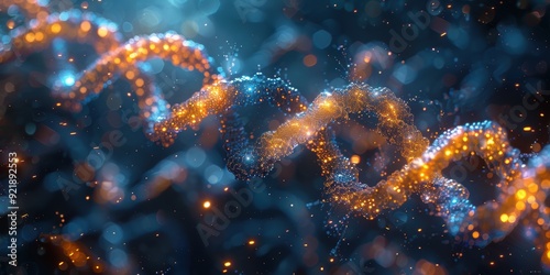 Abstract DNA double helix structure