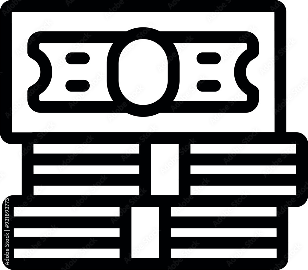 Stack of banknotes with a banknote on top representing savings, wealth and finance Stack of banknotes with a banknote on top representing savings, wealth and finance