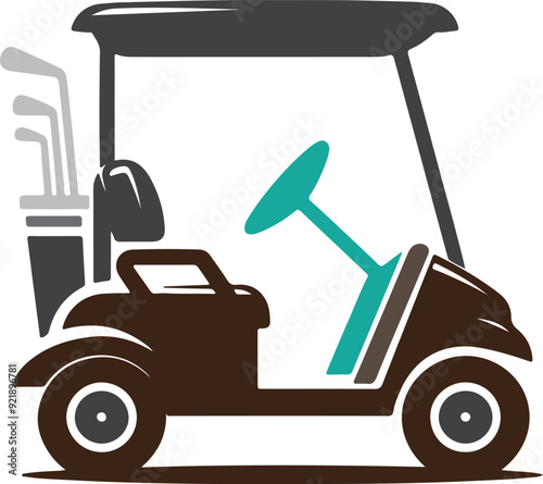 golf cart silhouette vector design