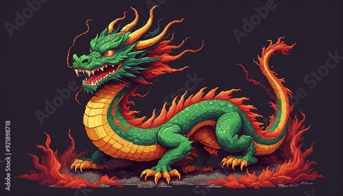 Dragon Chinese Pixel