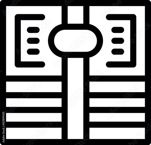 Server room network attached storage icon showing hard drives and connections for storing data