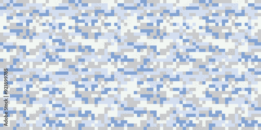 Fototapeta premium Pixel camouflage military pattern. Winter camouflage pattern for army. Seamless pattern for textiles