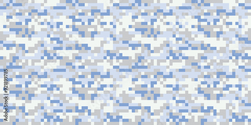 Pixel camouflage military pattern. Winter camouflage pattern for army. Seamless pattern for textiles