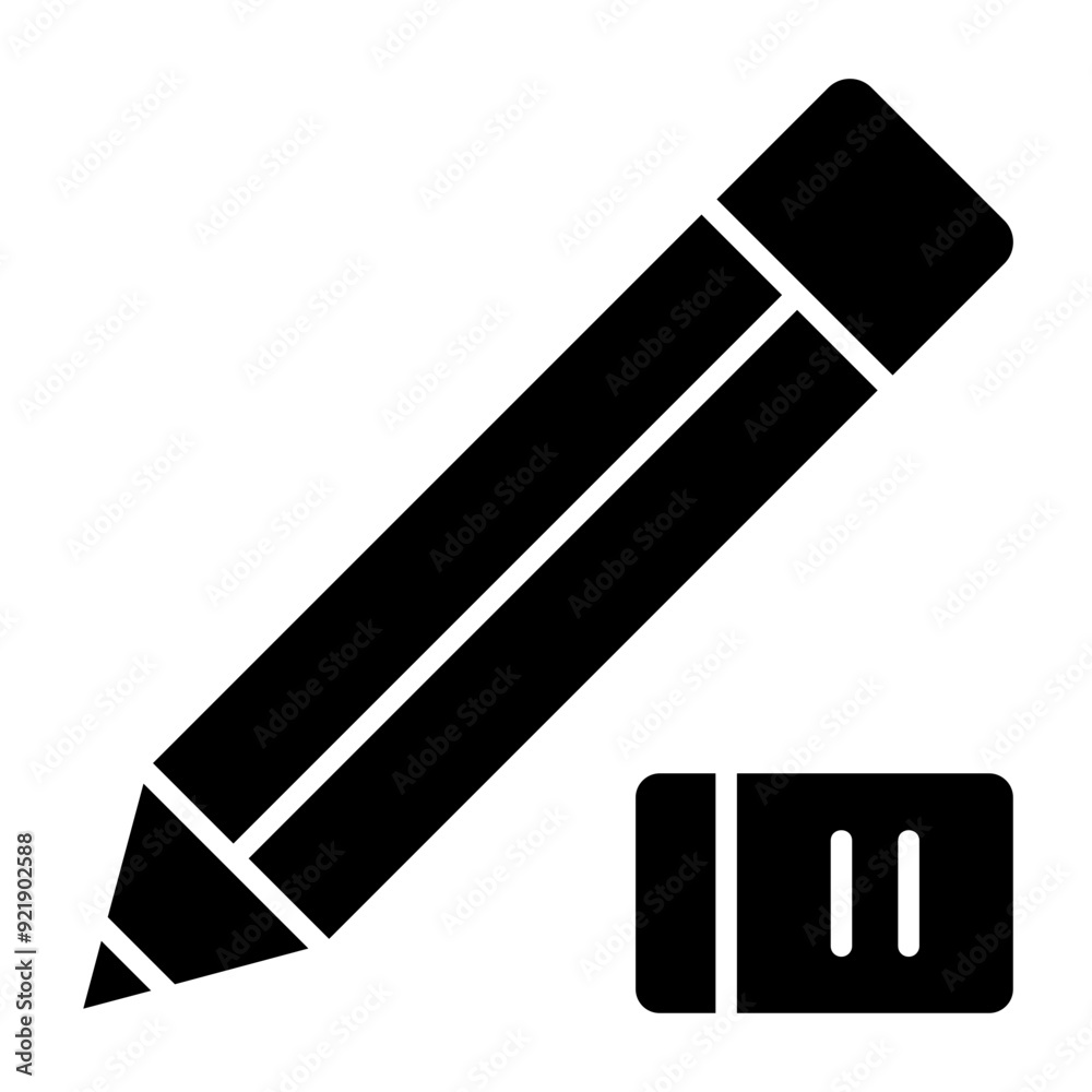 Pencil and eraser Icon Pencil and eraser Icon