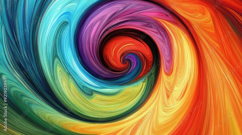 Vibrant swirls of color in abstract art Vibrant swirls of color in abstract art