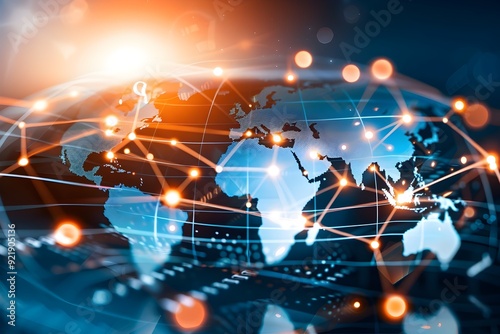 Wallpaper Mural Global Network Connections. Torontodigital.ca