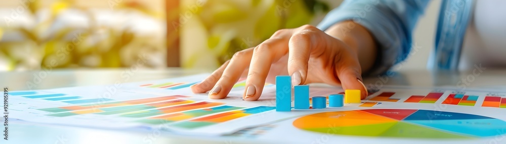 Businesswoman analyzing charts and graphs. Businesswoman analyzing charts and graphs.