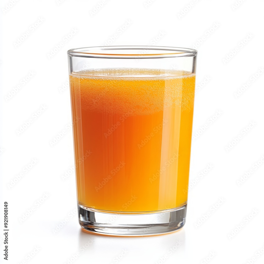 Close up of Glass of fresh juice on an isolated white background Close up of Glass of fresh juice on an isolated white background